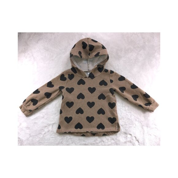 HOODIE,  3T,  CARTER'S,  black hearts - Picture 1 of 3